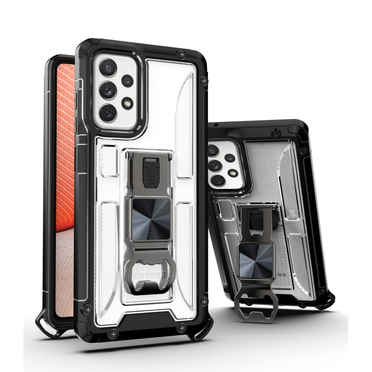 PC + TPU Shockproof Protective Case with Corkscrew Holder For Samsung Galaxy A72 5G / 4G