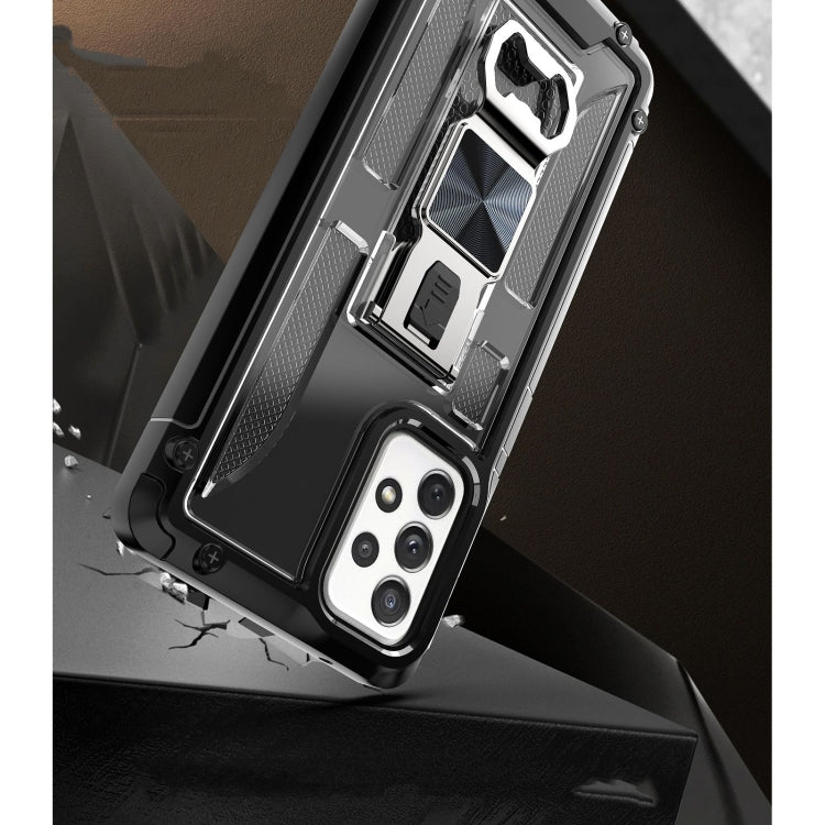 PC + TPU Shockproof Protective Case with Corkscrew Holder For Samsung Galaxy A72 5G / 4G