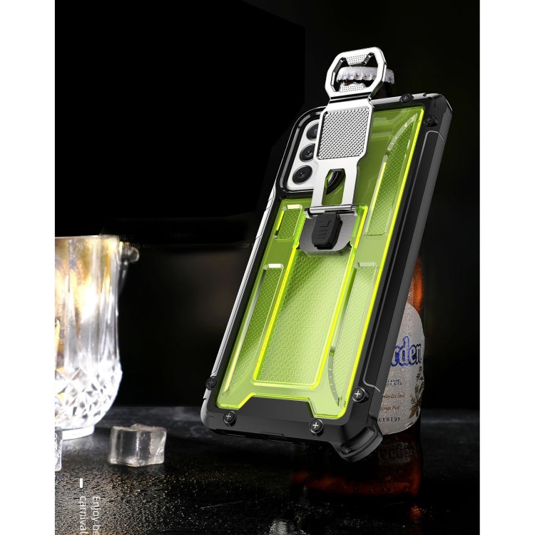 PC + TPU Shockproof Protective Case with Corkscrew Holder For Samsung Galaxy A72 5G / 4G