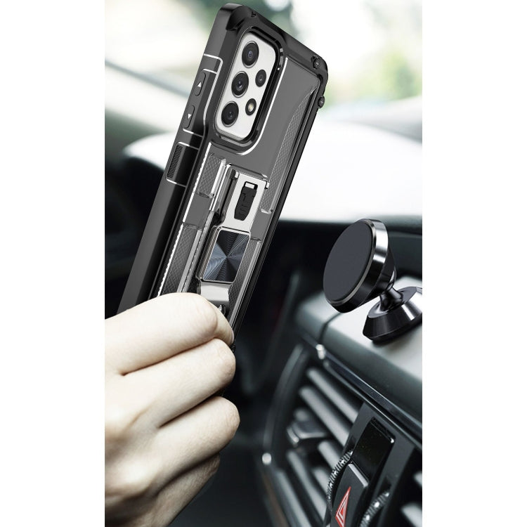 PC + TPU Shockproof Protective Case with Corkscrew Holder For Samsung Galaxy A72 5G / 4G