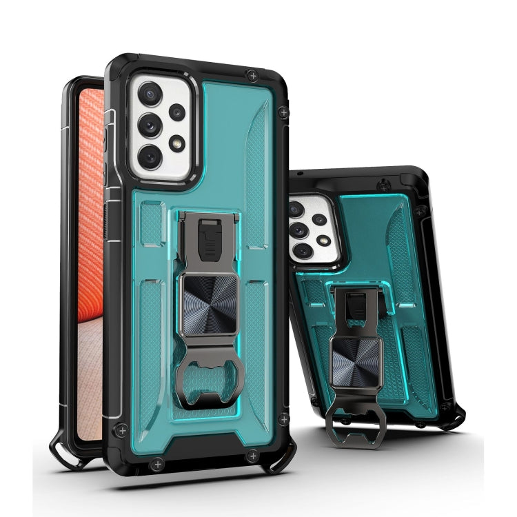 PC + TPU Shockproof Protective Case with Corkscrew Holder For Samsung Galaxy A72 5G / 4G