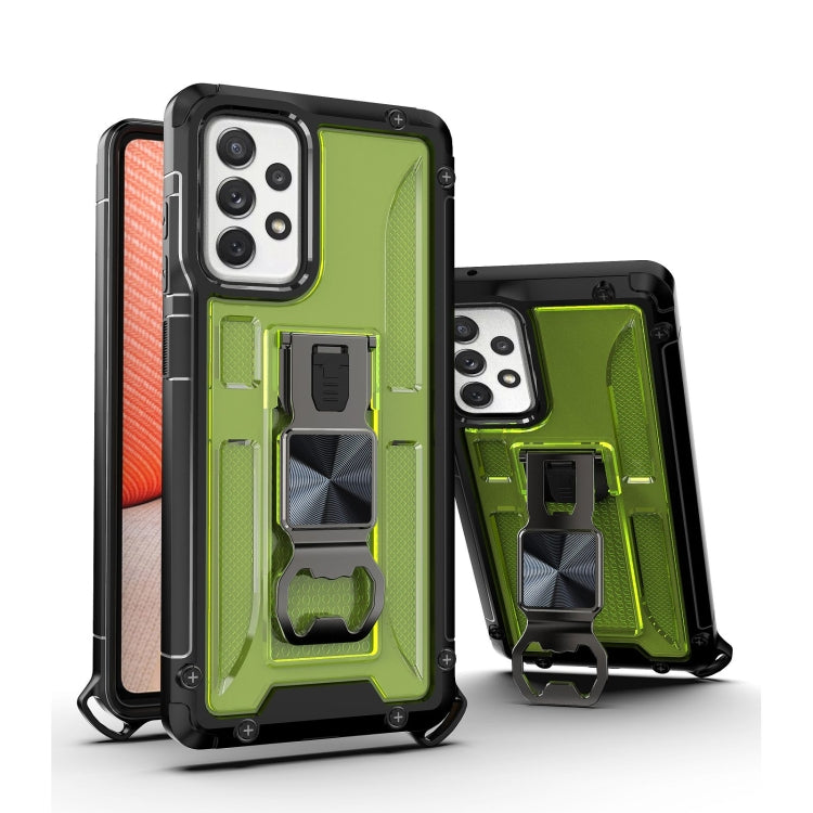 PC + TPU Shockproof Protective Case with Corkscrew Holder For Samsung Galaxy A72 5G / 4G