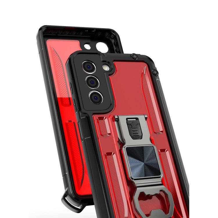PC + TPU Shockproof Protective Case with Corkscrew Holder For Samsung Galaxy S21+ 5G
