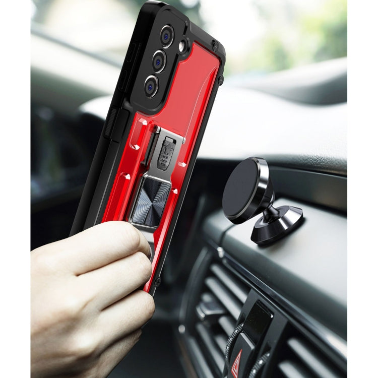 PC + TPU Shockproof Protective Case with Corkscrew Holder For Samsung Galaxy S21+ 5G