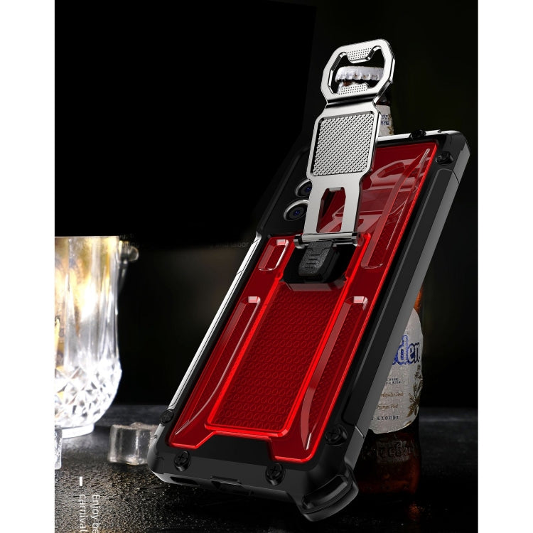 PC + TPU Shockproof Protective Case with Corkscrew Holder For Samsung Galaxy S21+ 5G