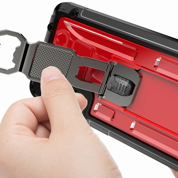 PC + TPU Shockproof Protective Case with Corkscrew Holder For Samsung Galaxy S21+ 5G