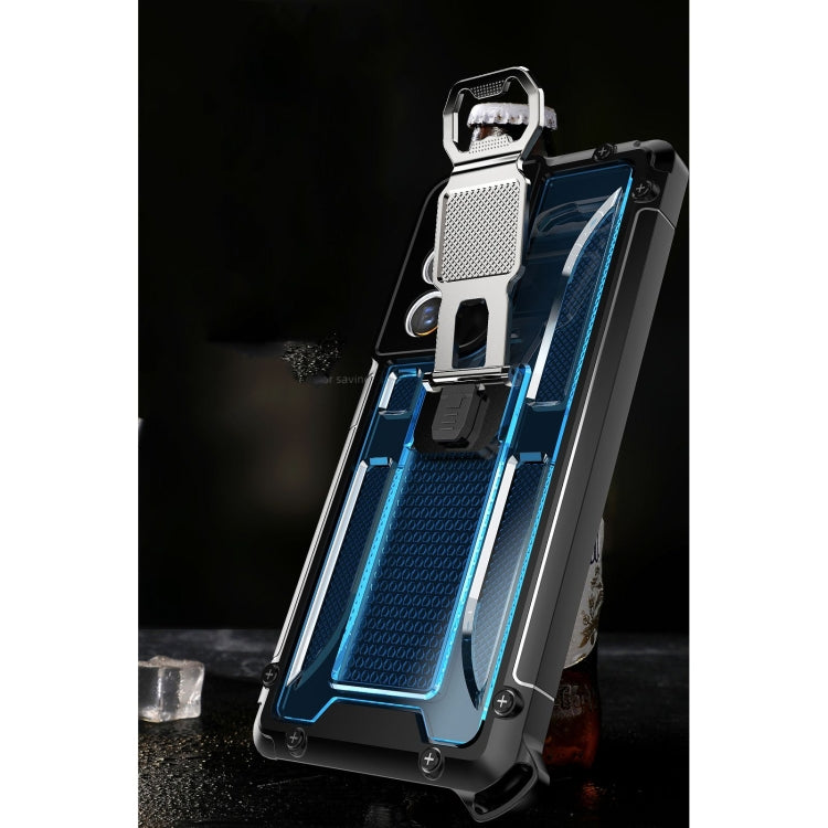 PC + TPU Shockproof Protective Case with Corkscrew Holder For Samsung Galaxy S21 Ultra 5G