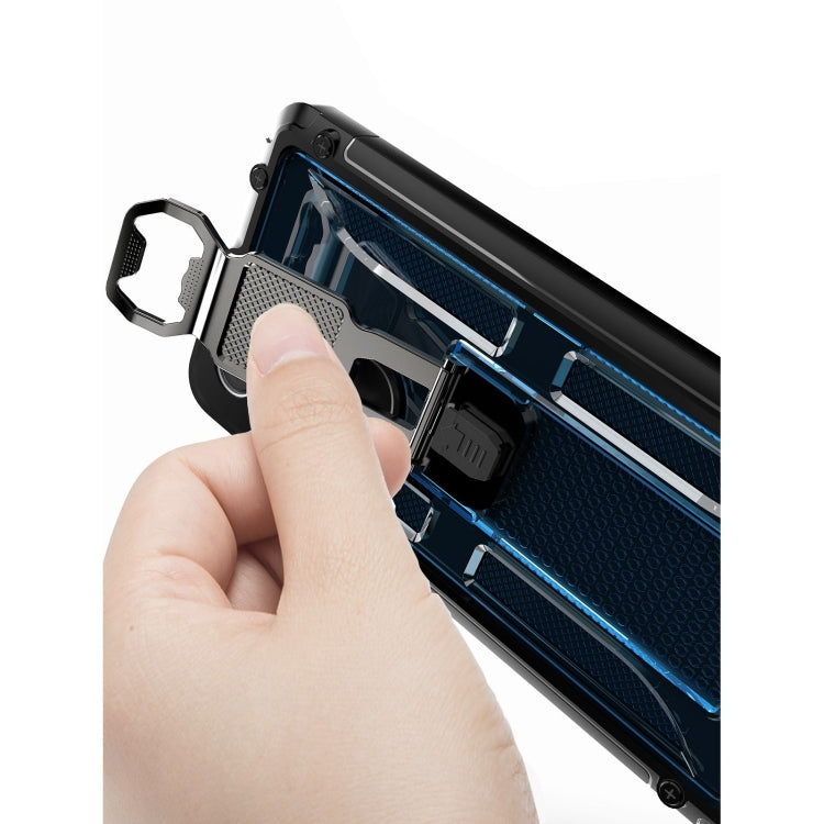 PC + TPU Shockproof Protective Case with Corkscrew Holder For Samsung Galaxy S21 Ultra 5G