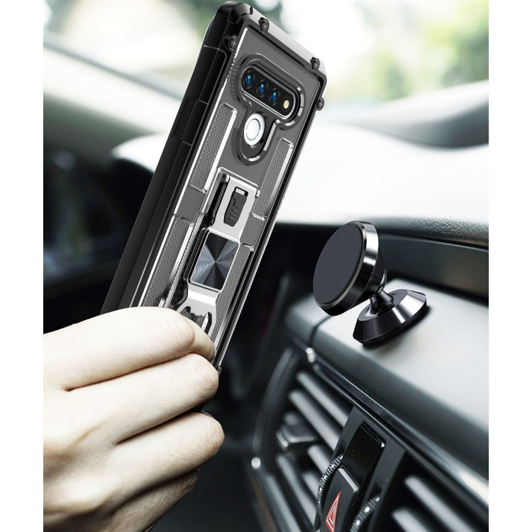 PC + TPU Shockproof Protective Case with Corkscrew Holder For LG Stylo 6