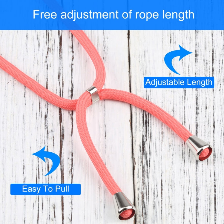 For iPhone 13 mini Four-corner Shockproof Transparent TPU Protective Case with Lanyard