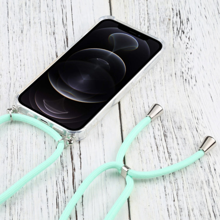 For iPhone 13 Pro Max Four-corner Shockproof Transparent TPU Protective Case with Lanyard