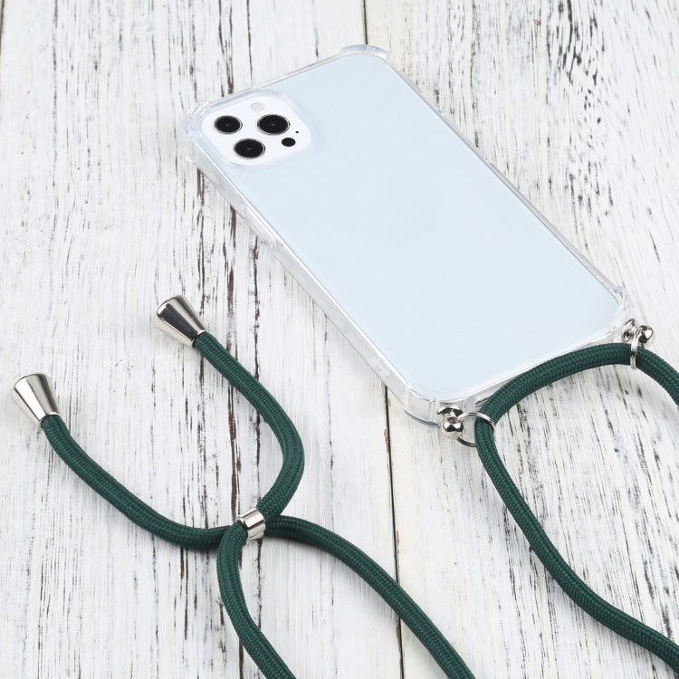 For iPhone 13 Pro Max Four-corner Shockproof Transparent TPU Protective Case with Lanyard