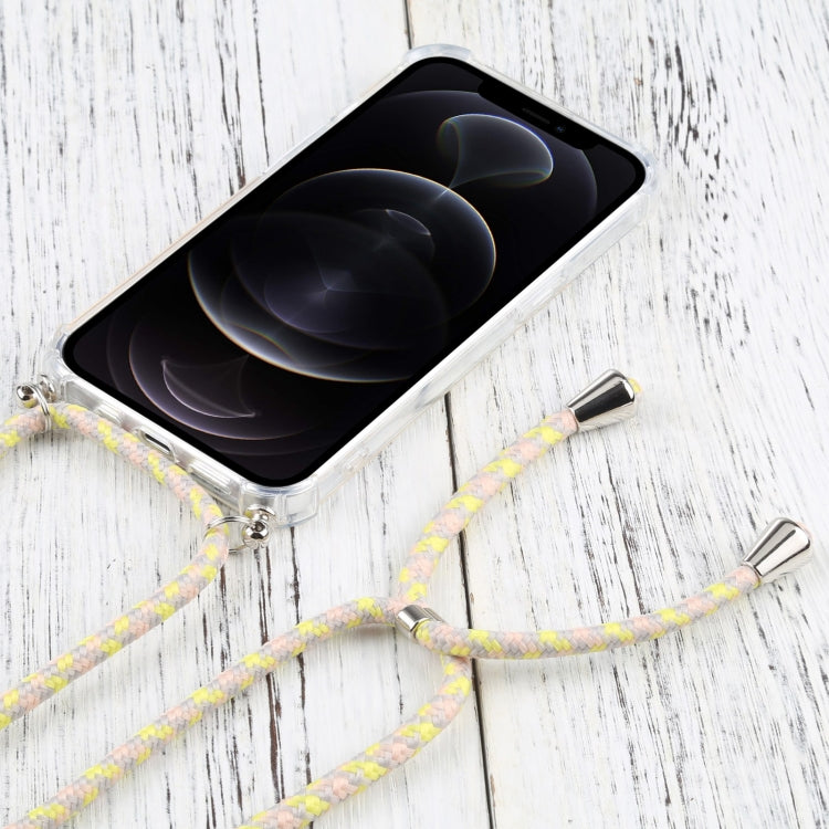 For iPhone 13 Pro Max Four-corner Shockproof Transparent TPU Protective Case with Lanyard