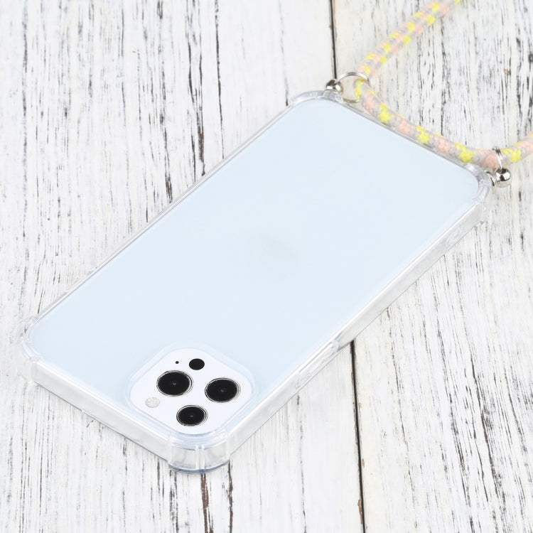 For iPhone 13 Pro Max Four-corner Shockproof Transparent TPU Protective Case with Lanyard