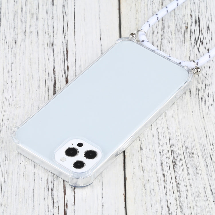 For iPhone 13 Pro Max Four-corner Shockproof Transparent TPU Protective Case with Lanyard