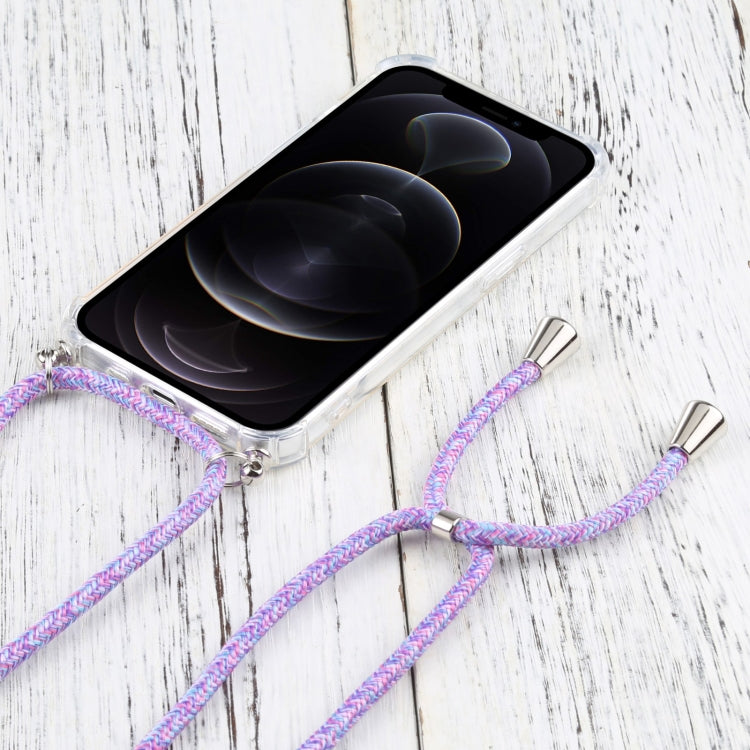 For iPhone 13 Pro Max Four-corner Shockproof Transparent TPU Protective Case with Lanyard
