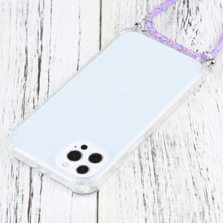 For iPhone 13 Pro Max Four-corner Shockproof Transparent TPU Protective Case with Lanyard