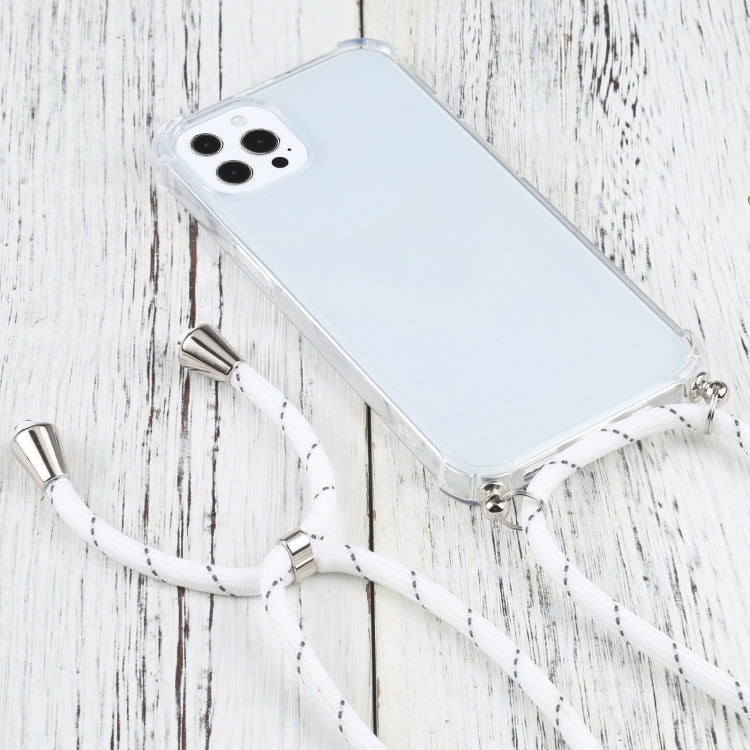 For iPhone 13 Pro Max Four-corner Shockproof Transparent TPU Protective Case with Lanyard