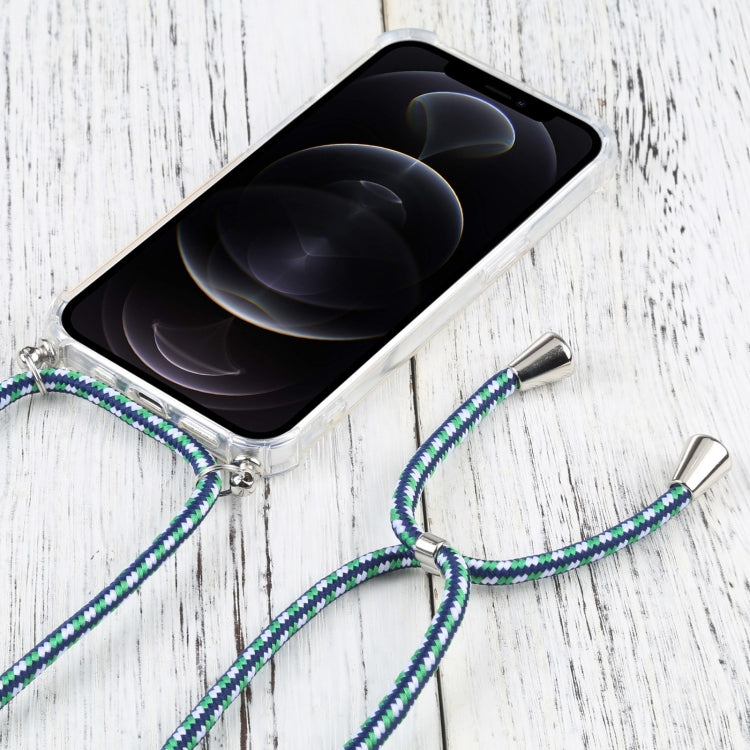 For iPhone 13 Pro Max Four-corner Shockproof Transparent TPU Protective Case with Lanyard