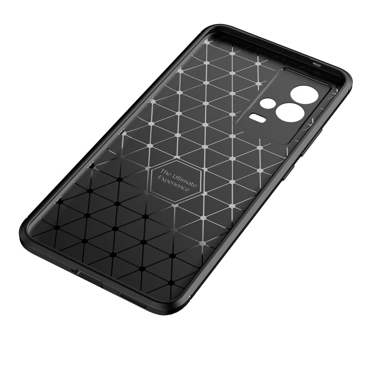 For vivo iQOO 8 Carbon Fiber Texture Shockproof TPU Case