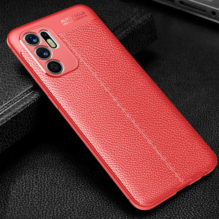 For OPPO Reno6 4G (Indonesia) Litchi Texture TPU Shockproof Case