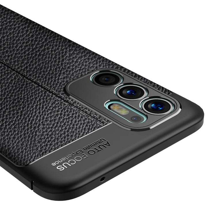 For OPPO Reno6 4G (Indonesia) Litchi Texture TPU Shockproof Case