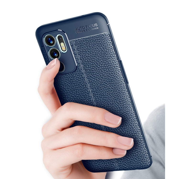 For OPPO Reno6 4G (Indonesia) Litchi Texture TPU Shockproof Case