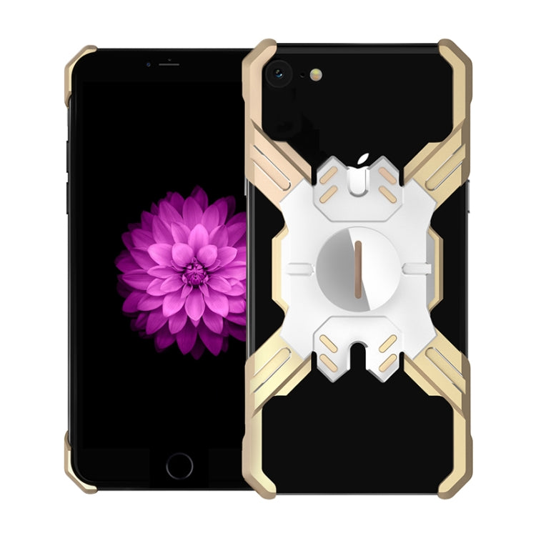For iPhone SE 2022 / SE 2020 / 8 / 7 Hero Series Anti-fall Wear-resistant Metal Protective Case with Bracket
