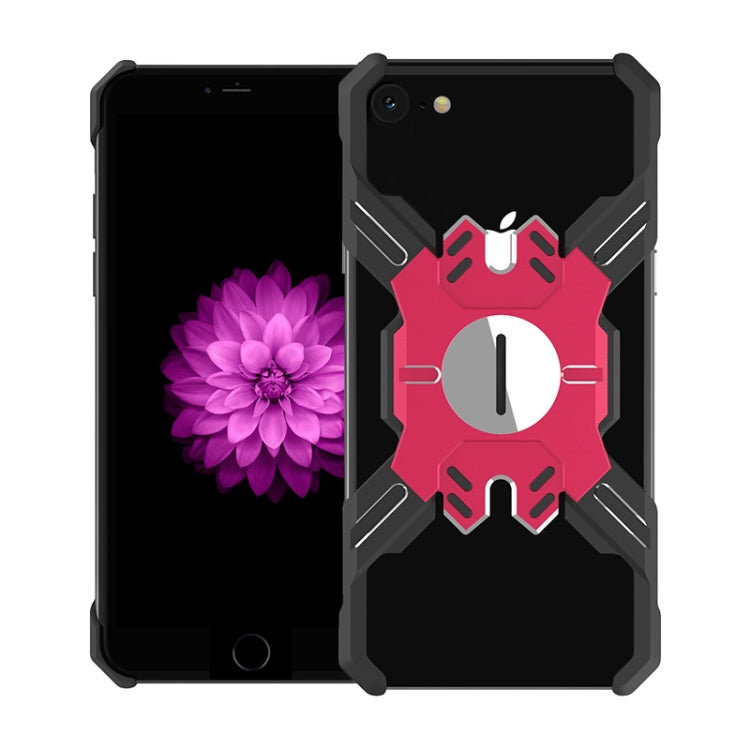 For iPhone SE 2022 / SE 2020 / 8 / 7 Hero Series Anti-fall Wear-resistant Metal Protective Case with Bracket