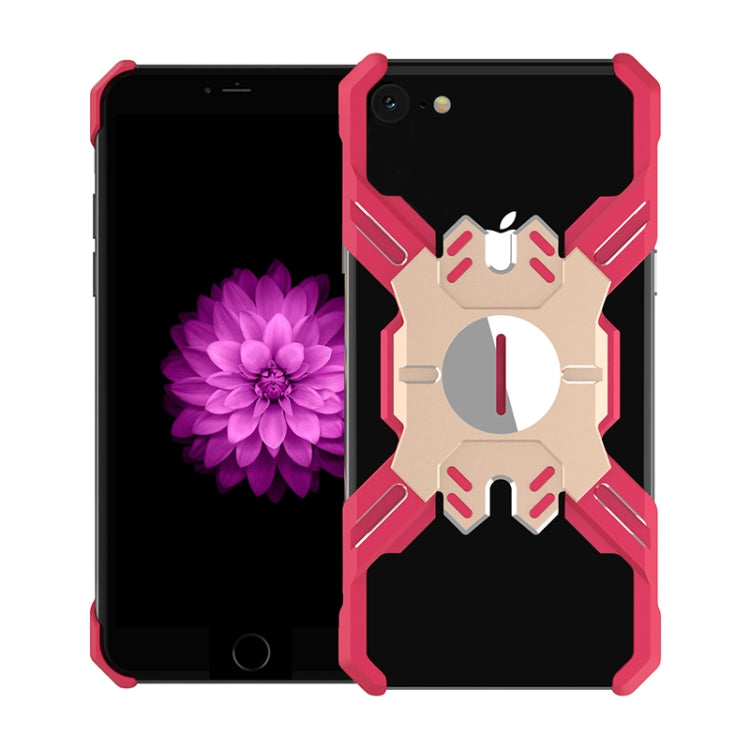 For iPhone SE 2022 / SE 2020 / 8 / 7 Hero Series Anti-fall Wear-resistant Metal Protective Case with Bracket