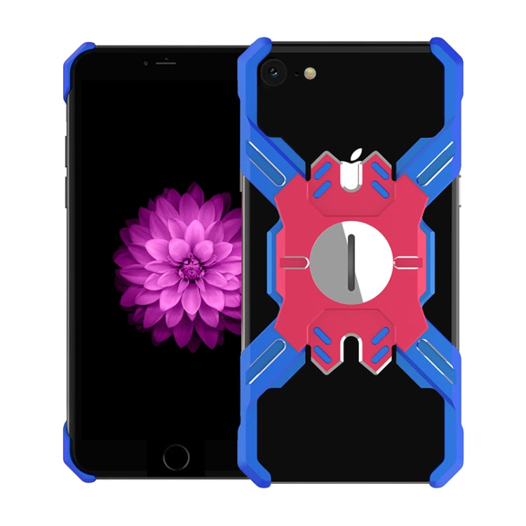 For iPhone SE 2022 / SE 2020 / 8 / 7 Hero Series Anti-fall Wear-resistant Metal Protective Case with Bracket