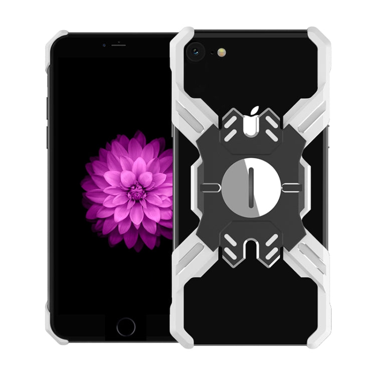 For iPhone SE 2022 / SE 2020 / 8 / 7 Hero Series Anti-fall Wear-resistant Metal Protective Case with Bracket
