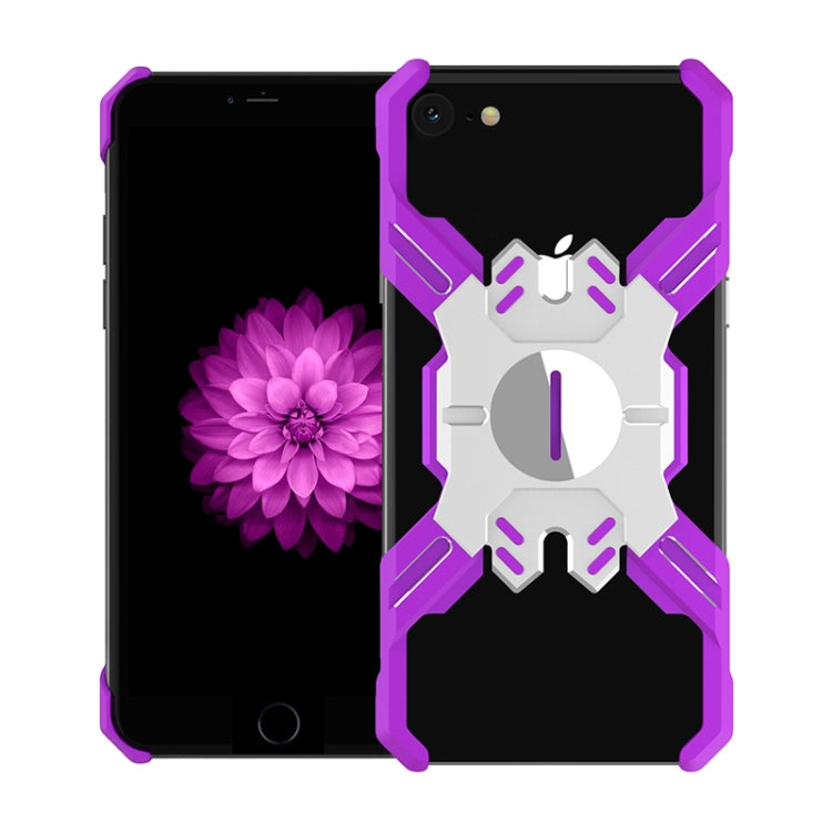 For iPhone SE 2022 / SE 2020 / 8 / 7 Hero Series Anti-fall Wear-resistant Metal Protective Case with Bracket