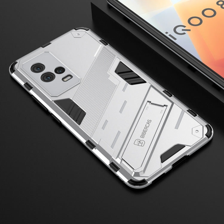 For vivo iQOO 8 Punk Armor 2 in 1 PC + TPU Shockproof Case with Invisible Holder
