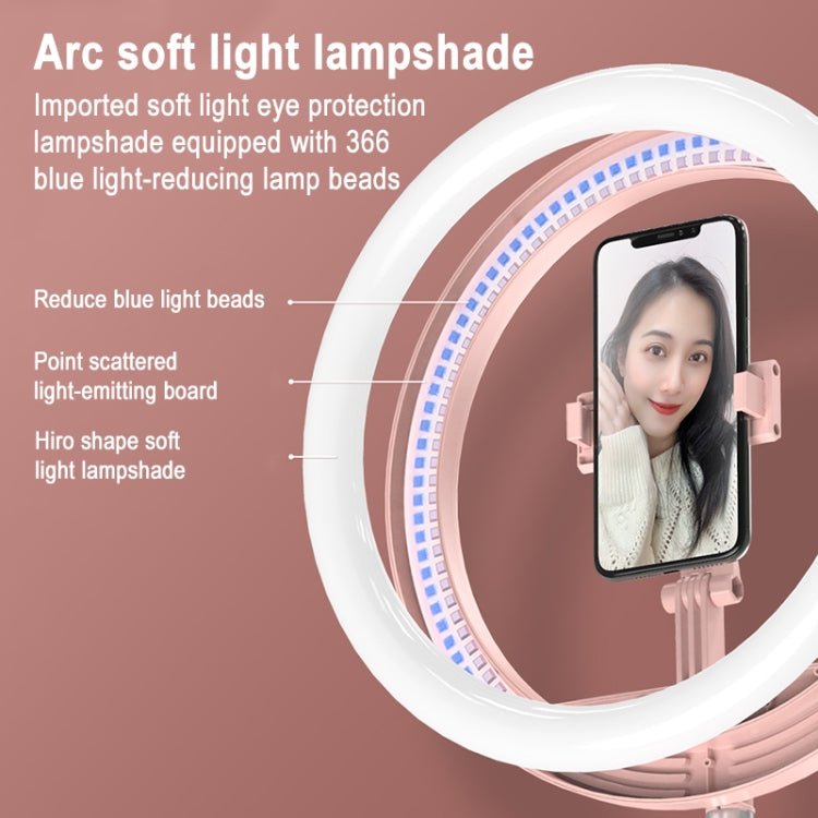 JM01 11 inch Single Position Fill Light Beauty Selfie Desktop Bracket Live Broadcast Integrated Floor LED Light