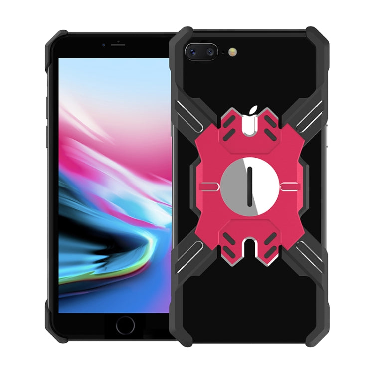 For iPhone 8 Plus / 7 Plus Hero Series Anti-fall Wear-resistant Metal Protective Case with Bracket