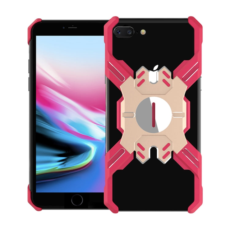 For iPhone 8 Plus / 7 Plus Hero Series Anti-fall Wear-resistant Metal Protective Case with Bracket