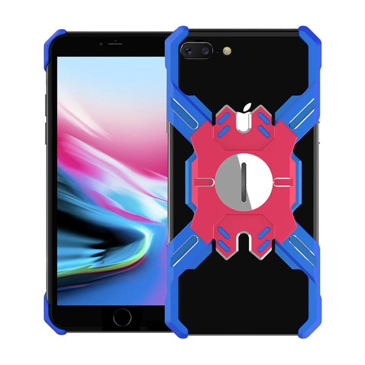 For iPhone 8 Plus / 7 Plus Hero Series Anti-fall Wear-resistant Metal Protective Case with Bracket