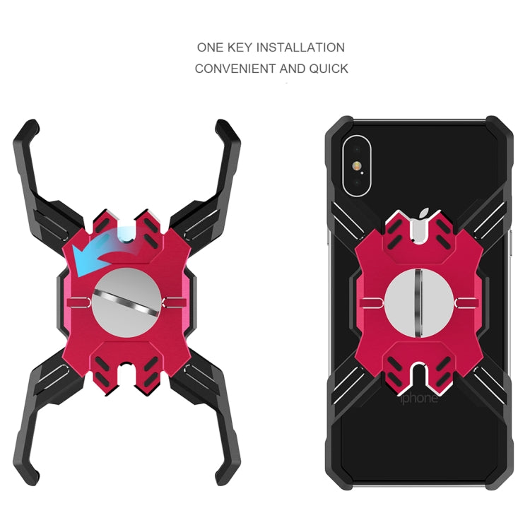 For iPhone 8 Plus / 7 Plus Hero Series Anti-fall Wear-resistant Metal Protective Case with Bracket