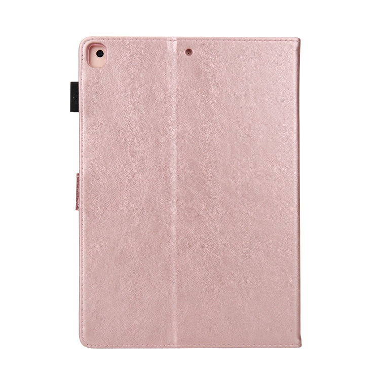 Glitter Powder Stitching Hot-pressed Changing PU Leather Case with Holder & Card Slots & Sleep / Wake-up Function For iPad 9.7 2018 / 2017