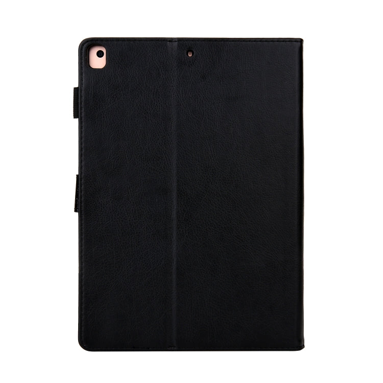 Glitter Powder Stitching Hot-pressed Changing PU Leather Case with Holder & Card Slots & Sleep / Wake-up Function For iPad 9.7 2018 / 2017