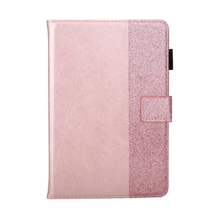 Glitter Powder Stitching Hot-pressed Changing PU Leather Case with Holder & Card Slots & Sleep / Wake-up Function For iPad mini 5/4/3/2/1