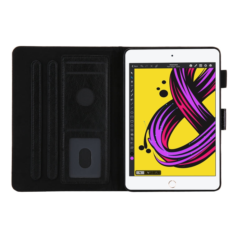 Glitter Powder Stitching Hot-pressed Changing PU Leather Case with Holder & Card Slots & Sleep / Wake-up Function For iPad mini 5/4/3/2/1
