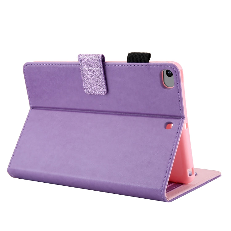Glitter Powder Stitching Hot-pressed Changing PU Leather Case with Holder & Card Slots & Sleep / Wake-up Function For iPad mini 5/4/3/2/1