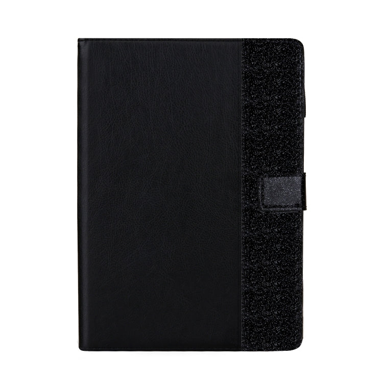 Glitter Powder Stitching Hot-pressed Changing PU Leather Case with Holder & Card Slots For 10 incn Universal Tablet