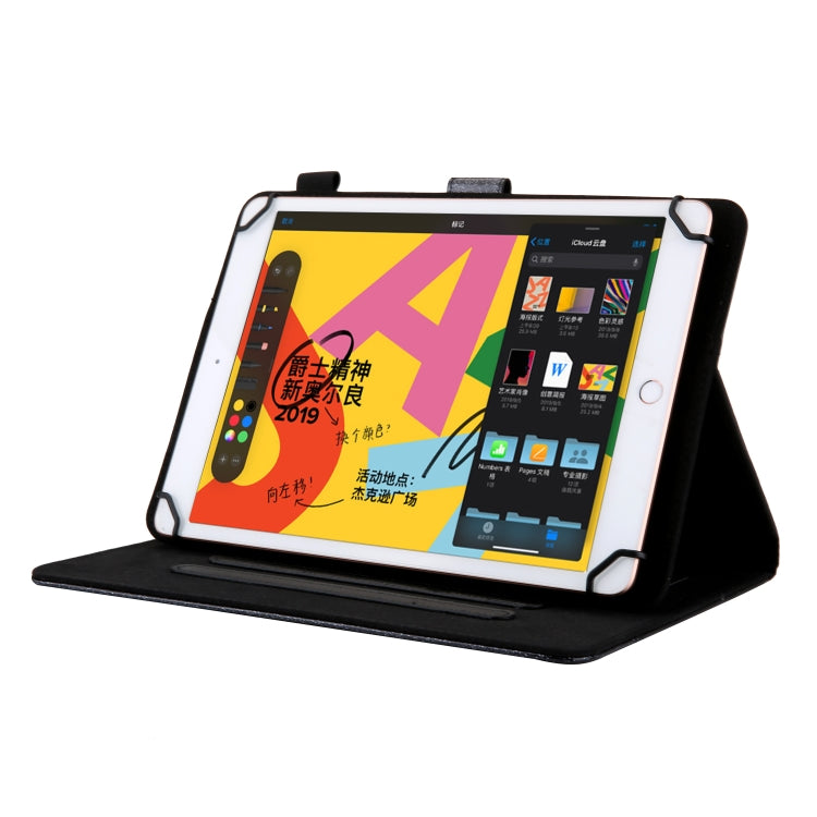 Glitter Powder Stitching Hot-pressed Changing PU Leather Case with Holder & Card Slots For 10 incn Universal Tablet