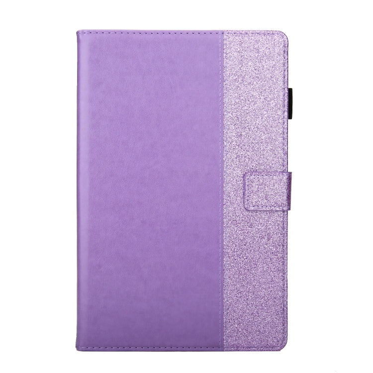 Glitter Powder Stitching Hot-pressed Changing PU Leather Case with Holder & Card Slots & Sleep / Wake-up Function For Samsung Galaxy Tab A7 10.4 2020 T500