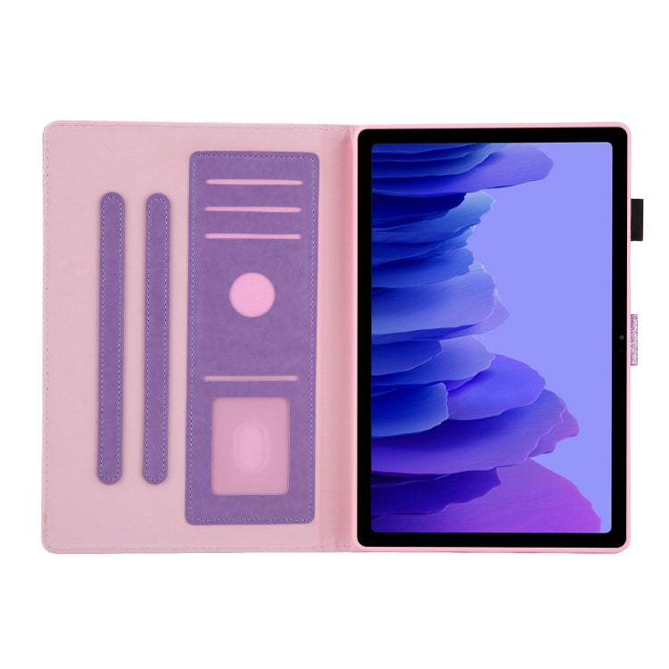 Glitter Powder Stitching Hot-pressed Changing PU Leather Case with Holder & Card Slots & Sleep / Wake-up Function For Samsung Galaxy Tab A7 10.4 2020 T500