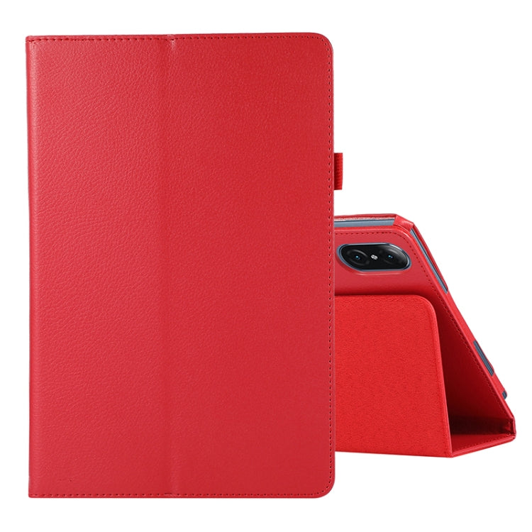 For Honor Tablet V7 Pro Litchi Texture Solid Color Horizontal Flip Leather Case with Holder & Pen Slot