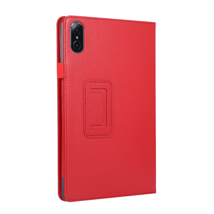 For Honor Tablet V7 Pro Litchi Texture Solid Color Horizontal Flip Leather Case with Holder & Pen Slot
